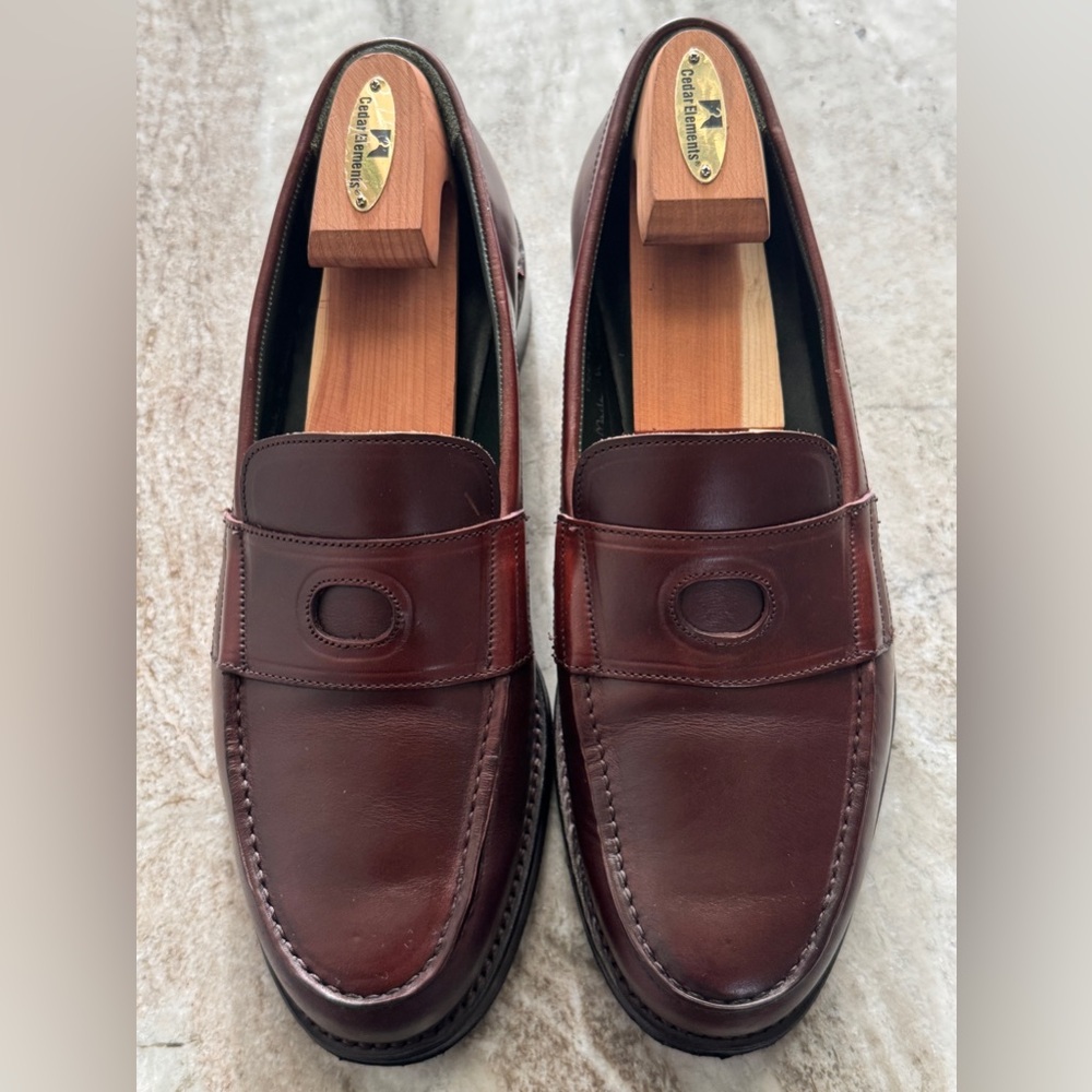 DRAKE’S BROWN LEATHER CHARLES GOODYEAR WELTED PENNY LOAFERS 11 / 10 UK $730 - Picture 2 of 12
